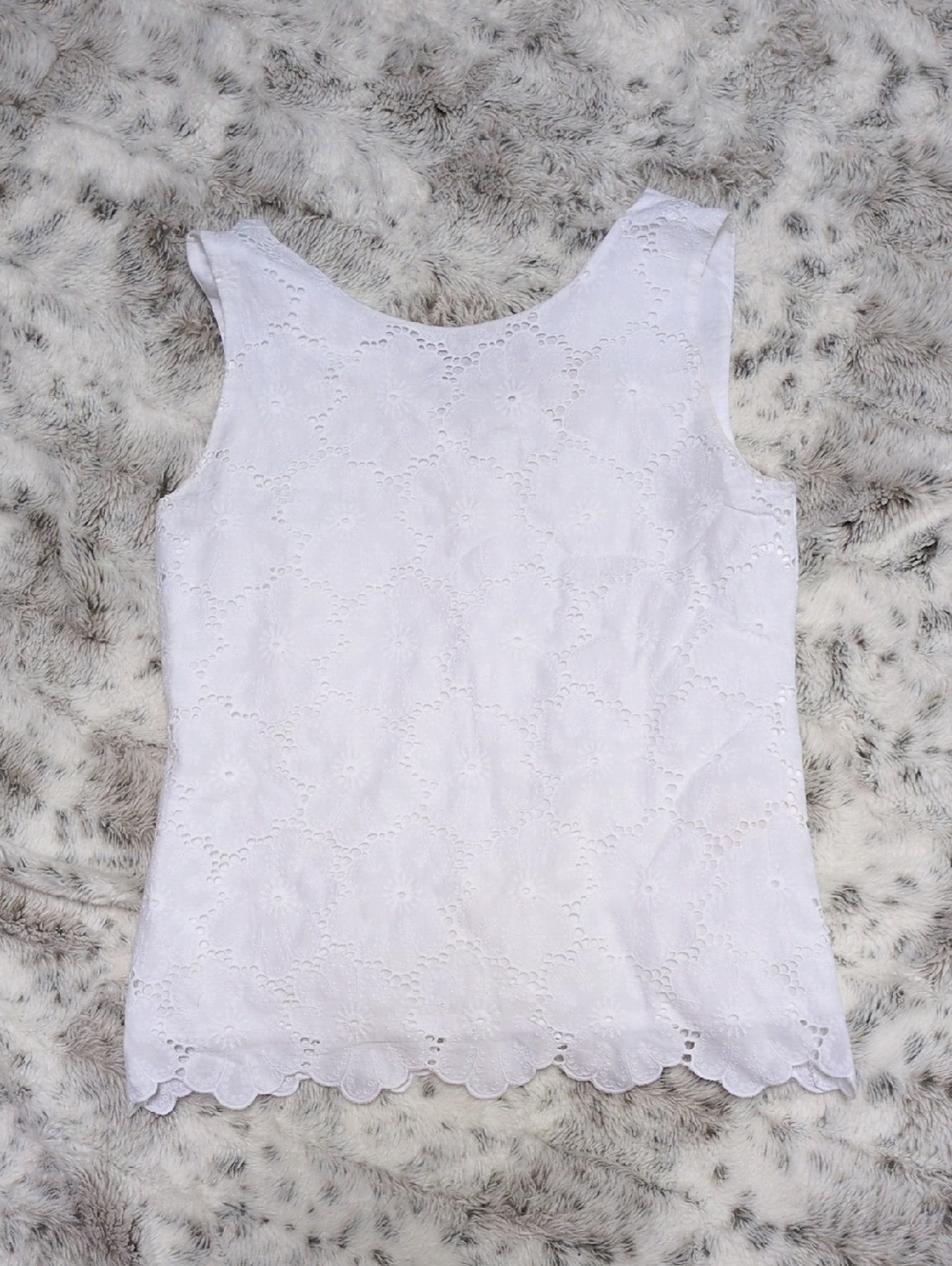 kate spade White Eyelet Cotton Tank Top